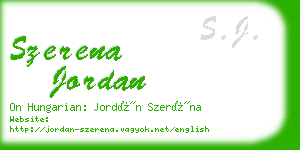szerena jordan business card
